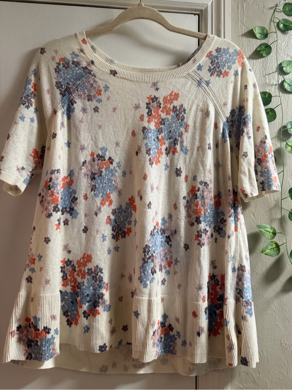 Loft Short Sleeve Sweater Shirt